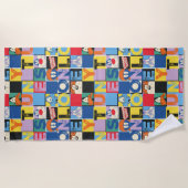 Serviette De Plage Blocs de contrôle de caractères LOONEY TUNES™ (Devant)