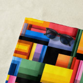 Serviette De Plage Blocs de couleur géométriques vibrants (En situation)