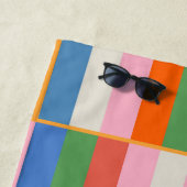 Serviette De Plage Blocs longs Motif Pop coloré (En situation)