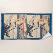 Serviette De Plage Blonde Kneeling Modèle de bikini Thunder_Cove (Devant)