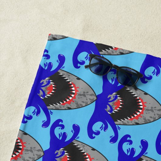 Serviette De Plage Bloody Shark Jaws Thunder_Cove (En situation)