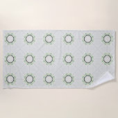 Serviette De Plage Bloom serène vert (Devant)