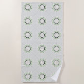 Serviette De Plage Bloom serène vert (Devant)