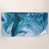 Serviette De Plage Blue Beach Waves Abstract (Devant)
