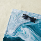 Serviette De Plage Blue Beach Waves Abstract (En situation)