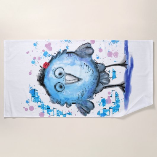 Serviette de plage Blue Bird (Devant)