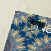 Serviette De Plage Blue Chakra Kaleidoscope Thunder_Cove (En situation)