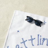 Serviette De Plage Blue Chinoiserie Settlin Down Bachelorette Party (En situation)