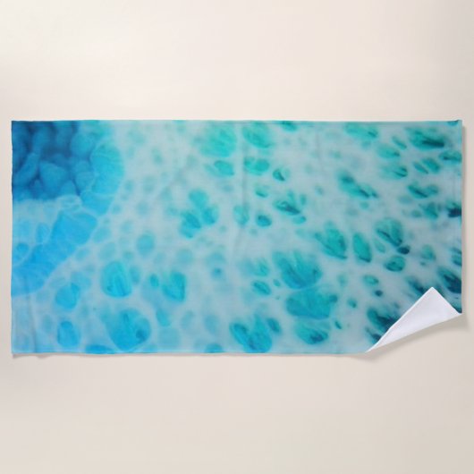Serviette De Plage Blue Crush - Abstract Coastal Artwork (Devant)