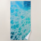 Serviette De Plage Blue Crush - Abstract Coastal Artwork (Devant)