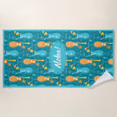 Serviette De Plage Blue Hawaii and Tropical Itch (Devant)