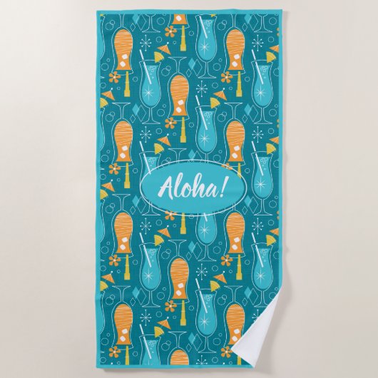 Serviette De Plage Blue Hawaii and Tropical Itch (Devant)