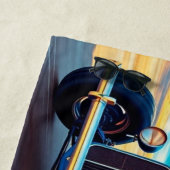 Serviette De Plage Blue Hot Rods sur la plage de Surf pour Car Lover (En situation)