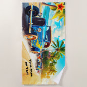 Serviette De Plage Blue Hot Rods sur la plage de Surf pour Car Lover (Devant)