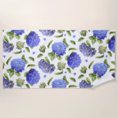 Serviette De Plage Blue Hydrangeas (Devant)