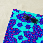 Serviette De Plage Blue kaleidoscope flourished (En situation)