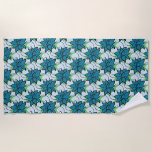 Serviette de plage Blue Lotus Flower