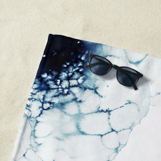 Serviette De Plage Blue Nautical Destination Mariage Mme. (En situation)