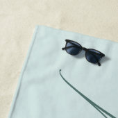 Serviette De Plage Blue Newlyweds Name Personalized Honeymoon (En situation)