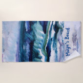 Serviette De Plage Blue Ocean Beach Pool Towel - PERSONNALISER (Devant)
