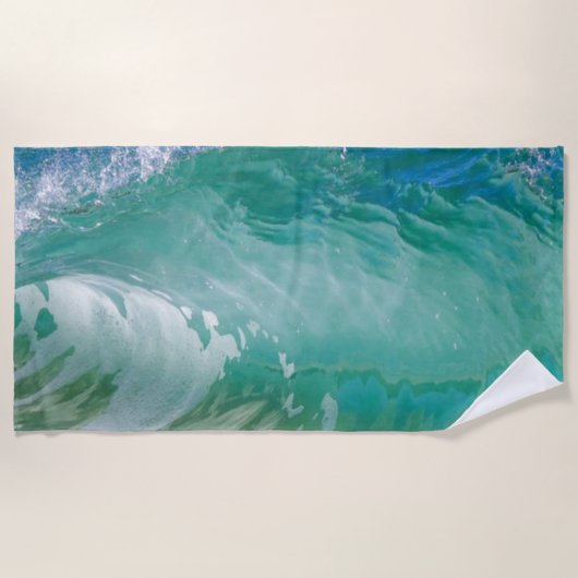 Serviette De Plage Blue Ocean Summer Beach Waves (Devant)
