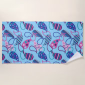 Serviette De Plage Blue Paisley (Devant)