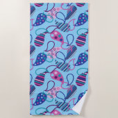Serviette De Plage Blue Paisley (Devant)