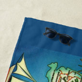 Serviette de plage Blue Porto Rico Greming (En situation)