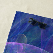 Serviette De Plage Blue Purple Turquoise Airy Abstraction (En situation)