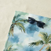 Serviette De Plage Blue Skies Tropical Island Palm Trees   (En situation)