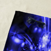 Serviette De Plage Blue Sparkling Lights (En situation)