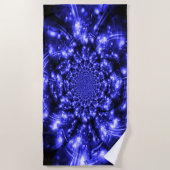 Serviette De Plage Blue Sparkling Lights (Devant)