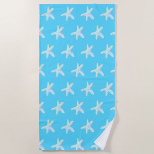 Serviette de plage Blue Starfish (Devant)
