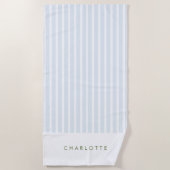 Serviette De Plage Blue Stripes Bachelorette Party (Devant)