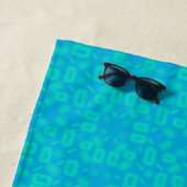 Serviette De Plage Blue Turquoise Frosted Glass Motif Art Abstrait (En situation)