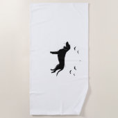 Serviette De Plage Bluetick Chien - Halloween Lune Silhouette Classic (Devant)