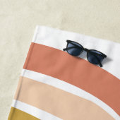 Serviette De Plage Blush Pastel Boho Rainbow Name Beach Towne (En situation)