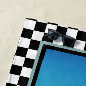 Serviette De Plage BMX Bicycle Moto Cross à carreaux (En situation)