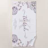 Serviette de plage bohème pour la mariée (Devant)