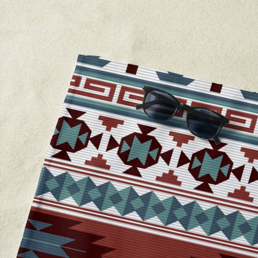 Serviette De Plage Bohème rustique Sud-Ouest (En situation)