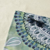Serviette De Plage Bohème Shabby Chic Mandala Dot Art Design (En situation)