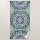 Serviette De Plage Bohème Shabby Chic Mandala Dot Art Design (Devant)