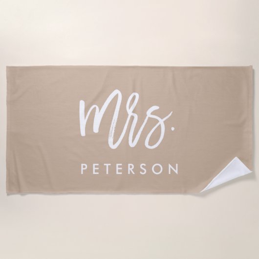 Serviette De Plage Boho Bachelorette personnalisée Lune de miel (Devant)