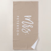 Serviette De Plage Boho Bachelorette personnalisée Lune de miel (Devant)