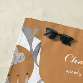 Serviette De Plage Boho Chic Botanical Nom et citation (En situation)