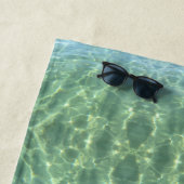 Serviette De Plage Boho Chic Tropical Eau Aquamarine (En situation)