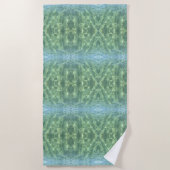Serviette De Plage Boho Chic Tropical Eau Aquamarine (Devant)