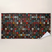 Serviette de plage Boho Circles (Devant)
