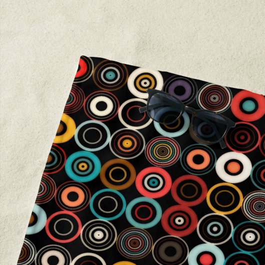 Serviette de plage Boho Circles (En situation)
