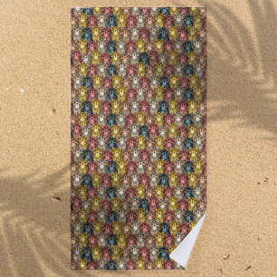 Serviette De Plage Boho coloré Boodland Owl Motif